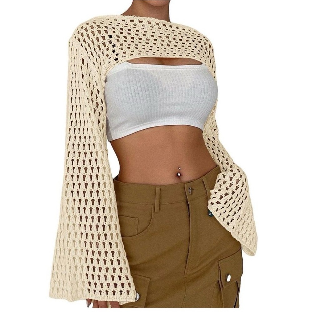 Target | 2 Crochet Knit Cropped Shrug - Picture 2 of 3